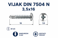 VIJAK DIN 7504 N 3,5x16